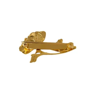 Lotta Djossou Broche Petit Gingko Dorée Discount