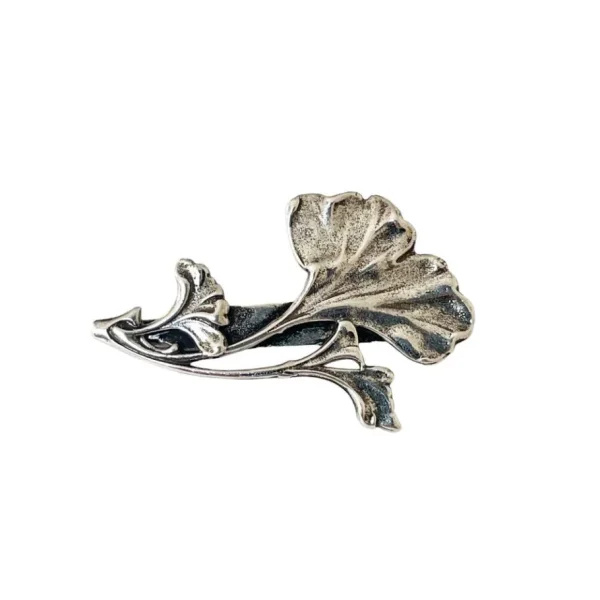 Lotta Djossou Broche Petit Ginkgo Argentée Outlet