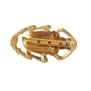 Lotta Djossou Broche Scarabée Oscar Dorée Fashion