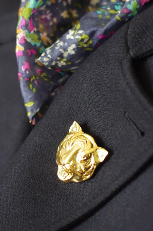 Lotta Djossou Broche Tigre Dorée Outlet