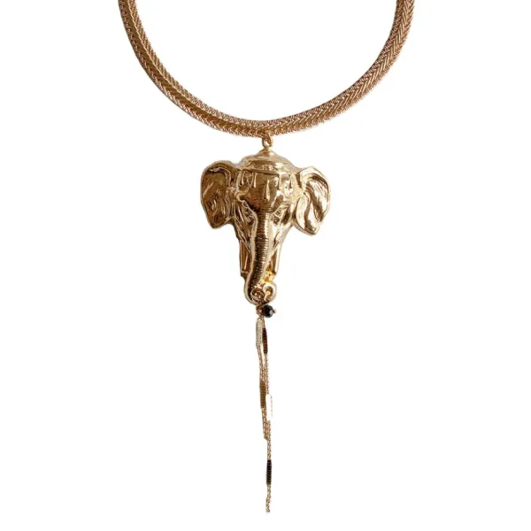 Lotta Djossou Collier Elephant Doré Outlet