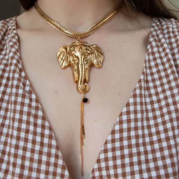 Lotta Djossou Collier Elephant Doré Outlet