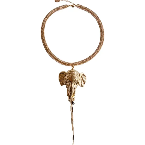 Lotta Djossou Collier Elephant Doré Outlet