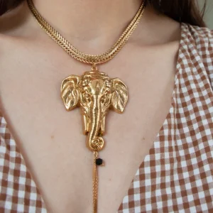 Lotta Djossou Collier Elephant Doré Outlet