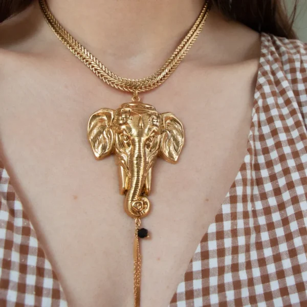 Lotta Djossou Collier Elephant Doré Outlet