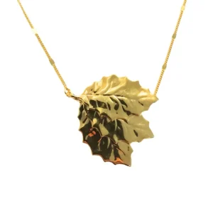 Lotta Djossou Collier Feuilles Austine Doré Sale