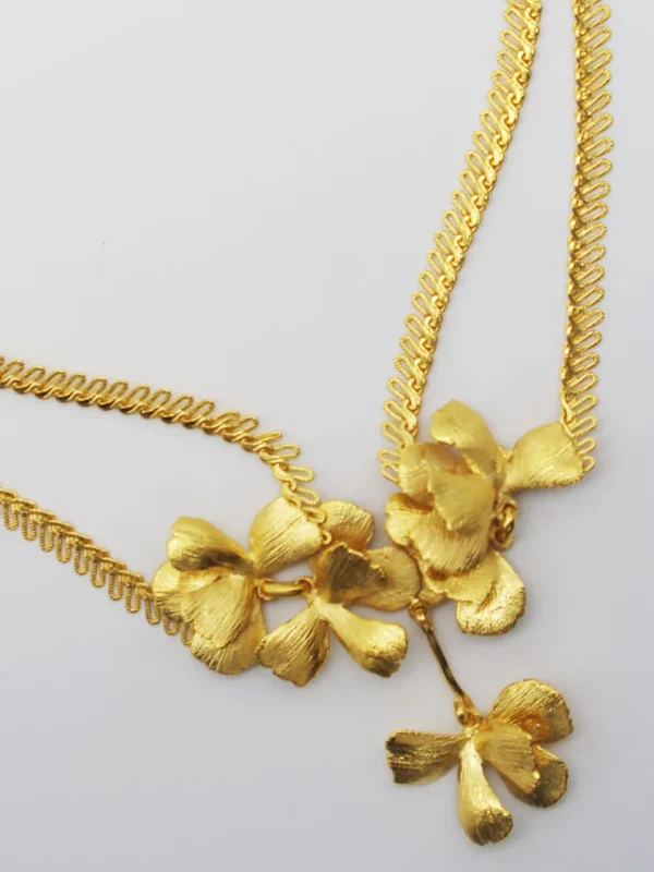 Lotta Djossou Collier fleurs Flora doré Best