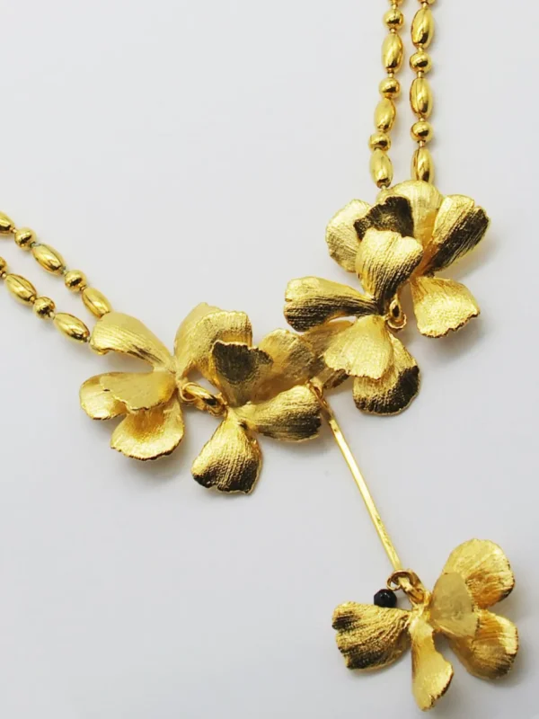 Lotta Djossou Collier Flora perles dorées Outlet