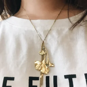 Lotta Djossou Collier Ginkgo Doré Clearance