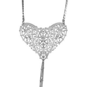 Lotta Djossou Collier Grand Cœur Filigrane Sale