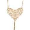 Lotta Djossou Collier Grand Filigrane Cœur Doré Hot