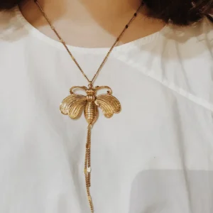 Lotta Djossou Collier l'Envol du Papillon Doré Discount