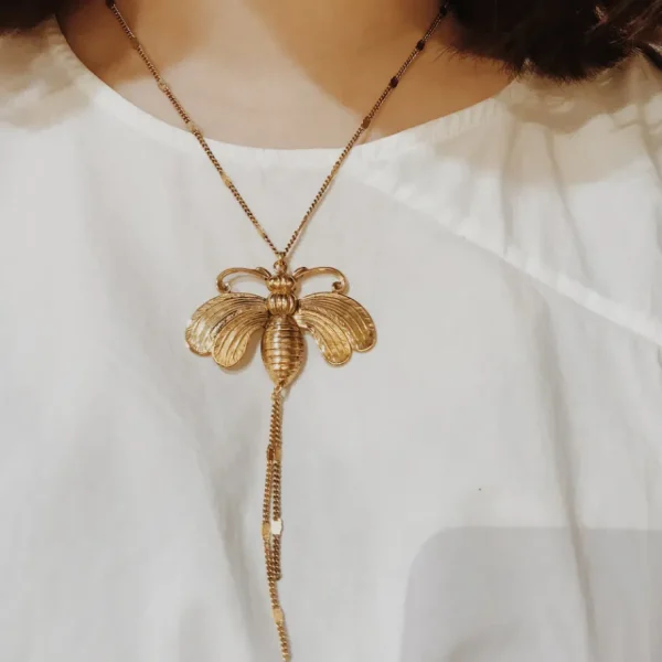 Lotta Djossou Collier l'Envol du Papillon Doré Discount