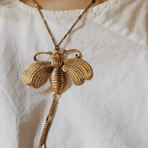 Lotta Djossou Collier l'Envol du Papillon Doré Discount