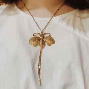 Lotta Djossou Collier l'Envol du Papillon Doré Discount