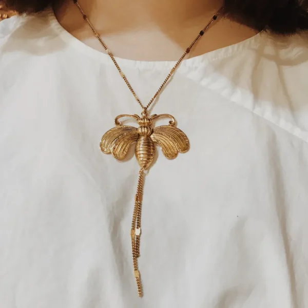 Lotta Djossou Collier l'Envol du Papillon Doré Discount