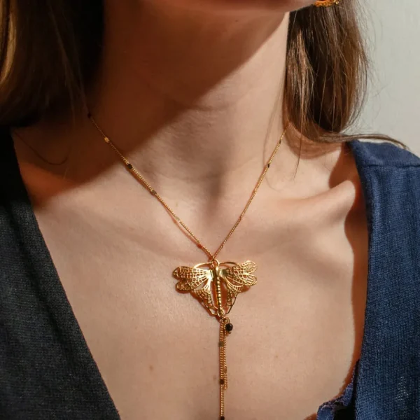 Lotta Djossou Collier Libellule Volant Doré Hot