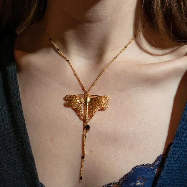 Lotta Djossou Collier Libellule Volant Doré Hot