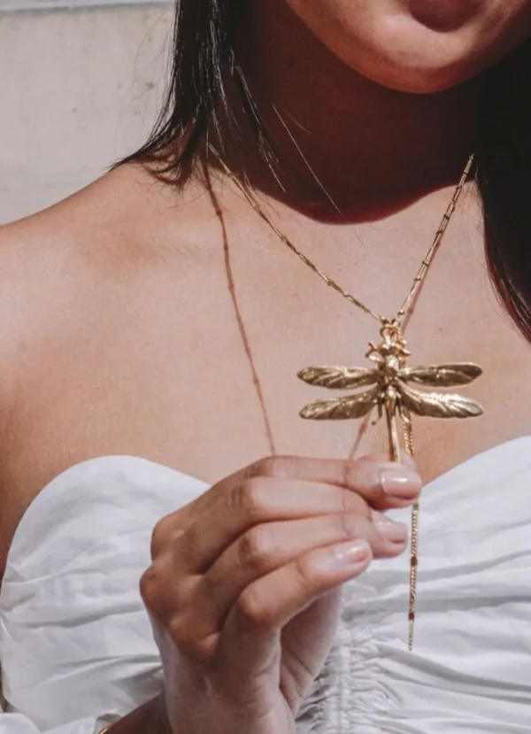 Lotta Djossou COLLIER LITTLE LIBELLULE DORE Discount