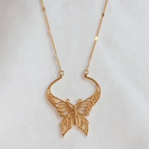 Lotta Djossou Collier Papillon Charme Doré Sale