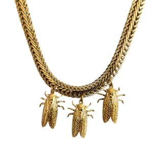 Lotta Djossou Collier Petite Cigale Cigale doré Outlet