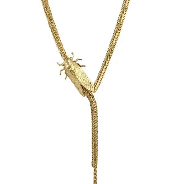 Lotta Djossou Collier Plastron Cigale Dorée Sale