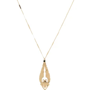 Lotta Djossou Collier Sautoir Long Scarabée Doré Discount