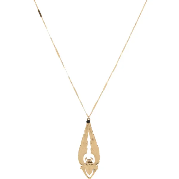 Lotta Djossou Collier Sautoir Long Scarabée Doré Discount