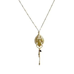 Lotta Djossou Collier Scarabée Volant Doré New
