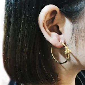 Lotta Djossou Créoles Bee Dorées Discount