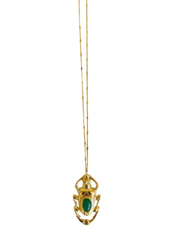 Lotta Djossou Sautoir Oscar Doré Jade Outlet