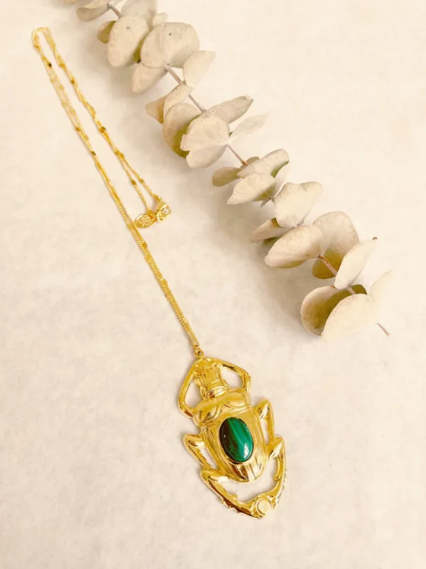 Lotta Djossou Sautoir Oscar Doré Malachite Best