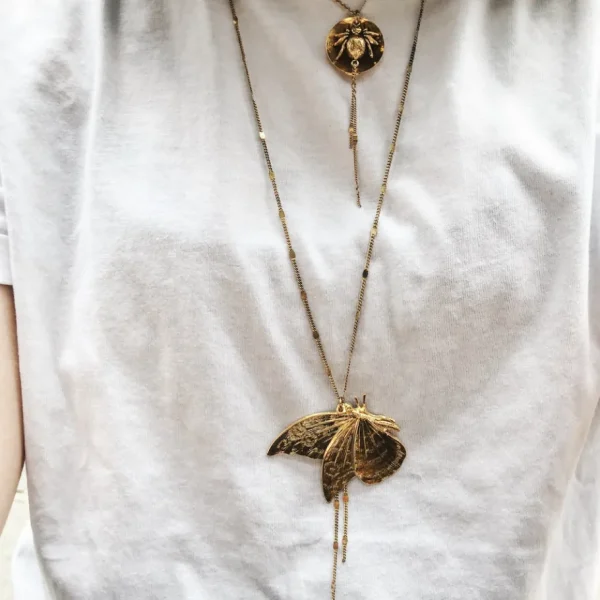 Lotta Djossou Sautoir Papillon Doré Online